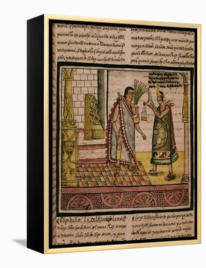 Coronation of Montezuma, 1466-1520 Last King of the Aztecs-null-Framed Premier Image Canvas