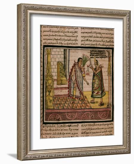 Coronation of Montezuma, 1466-1520 Last King of the Aztecs-null-Framed Giclee Print