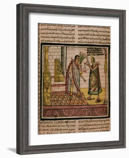 Coronation of Montezuma, 1466-1520 Last King of the Aztecs-null-Framed Giclee Print