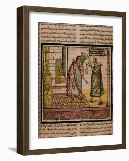 Coronation of Montezuma, 1466-1520 Last King of the Aztecs-null-Framed Giclee Print