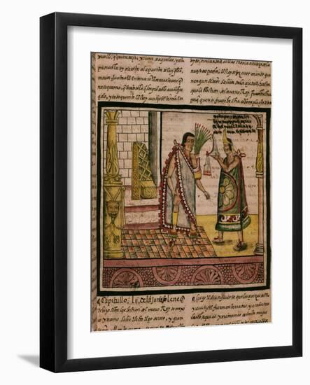 Coronation of Montezuma, 1466-1520 Last King of the Aztecs-null-Framed Giclee Print