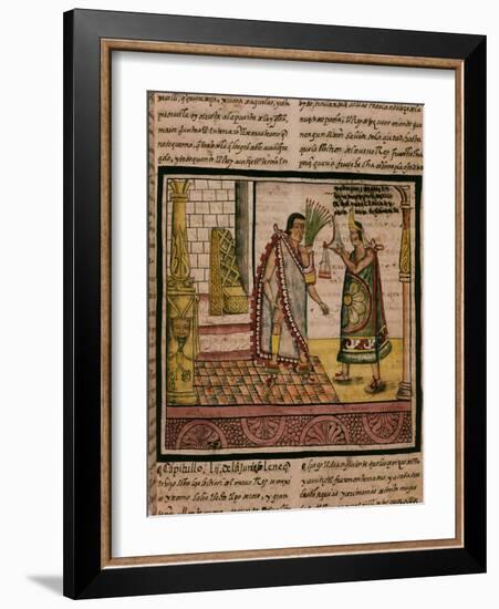 Coronation of Montezuma, 1466-1520 Last King of the Aztecs-null-Framed Giclee Print