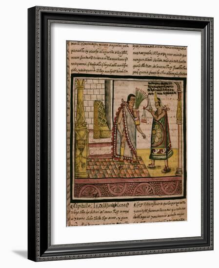 Coronation of Montezuma, 1466-1520 Last King of the Aztecs-null-Framed Giclee Print