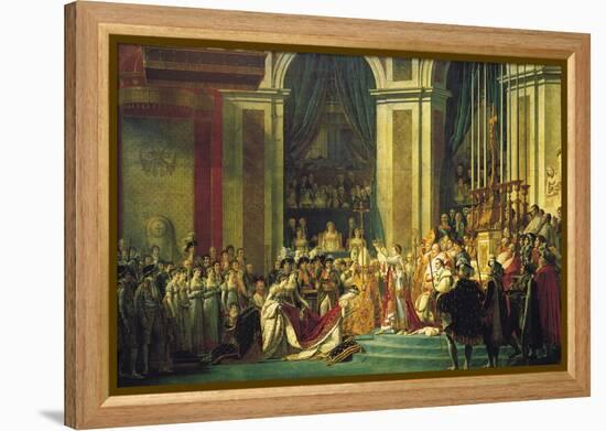 Coronation of Napoleon Bonaparte-Jacques-Louis David-Framed Stretched Canvas