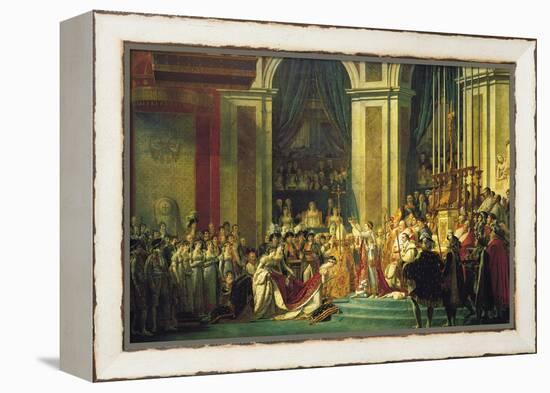 Coronation of Napoleon Bonaparte-Jacques-Louis David-Framed Stretched Canvas