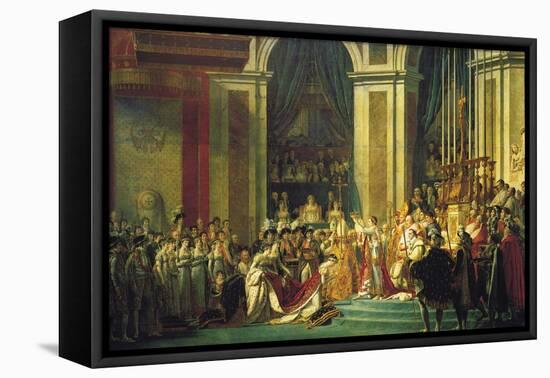 Coronation of Napoleon Bonaparte-Jacques-Louis David-Framed Stretched Canvas