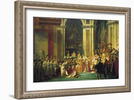 Coronation of Napoleon Bonaparte-Jacques-Louis David-Framed Art Print