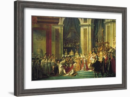 Coronation of Napoleon Bonaparte-Jacques-Louis David-Framed Art Print