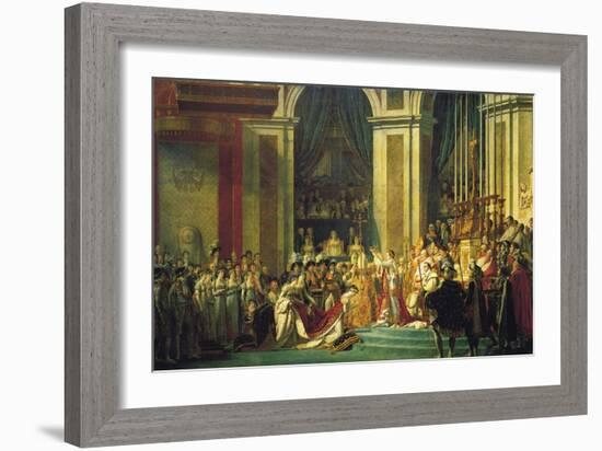 Coronation of Napoleon Bonaparte-Jacques-Louis David-Framed Art Print