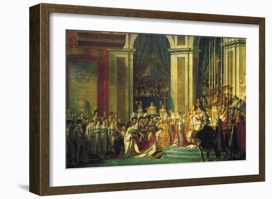 Coronation of Napoleon Bonaparte-Jacques-Louis David-Framed Art Print