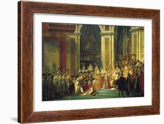 Coronation of Napoleon Bonaparte-Jacques-Louis David-Framed Art Print