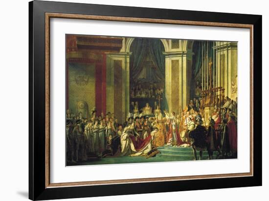 Coronation of Napoleon Bonaparte-Jacques-Louis David-Framed Art Print