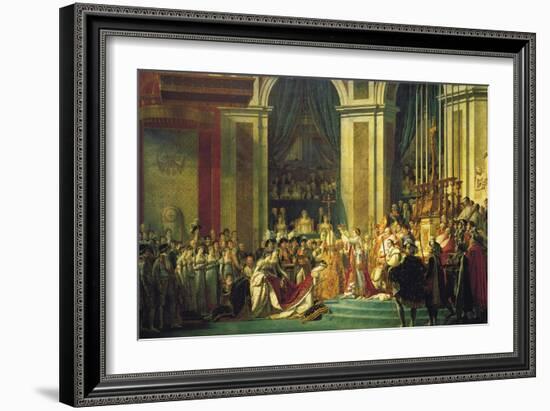 Coronation of Napoleon Bonaparte-Jacques-Louis David-Framed Art Print