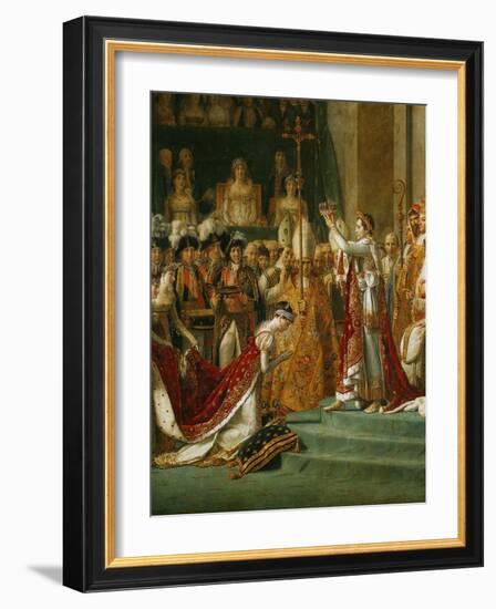 Coronation of Napoleon, Detail-Jacques-Louis David-Framed Giclee Print