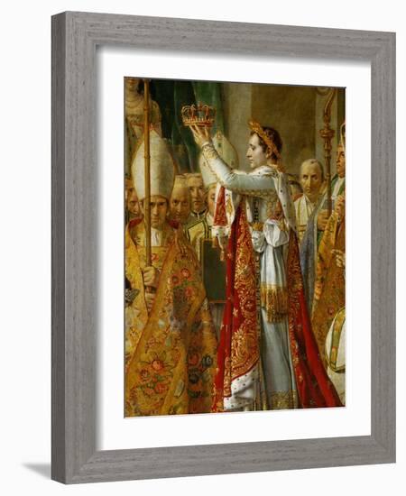 Coronation of Napoleon in Notre-Dame De Paris by Pope Pius VII, December 2, 1804-Jacques-Louis David-Framed Giclee Print