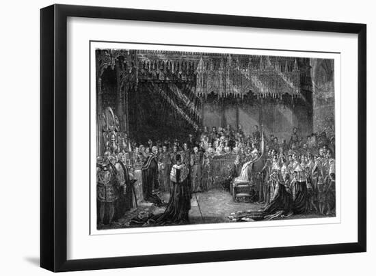 Coronation of Queen Victoria at Westminster Abbey, London, 28 June 1838-George Hayter-Framed Giclee Print