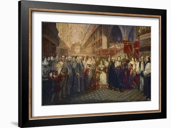 Coronation of Queen Victoria at Westminster Abbey, London on 28-Stefano Bianchetti-Framed Giclee Print