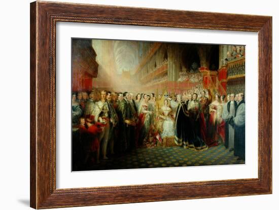 Coronation of Queen Victoria-Edmund Thomas Parris-Framed Giclee Print