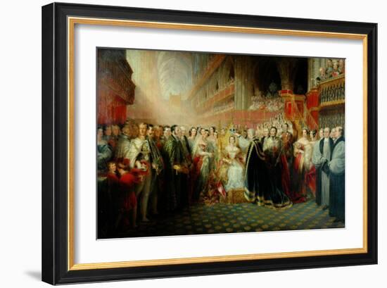 Coronation of Queen Victoria-Edmund Thomas Parris-Framed Giclee Print