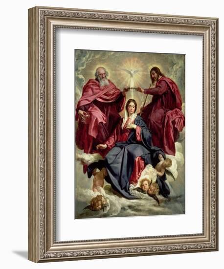 Coronation of the Virgin, circa 1641-42-Diego Velazquez-Framed Giclee Print