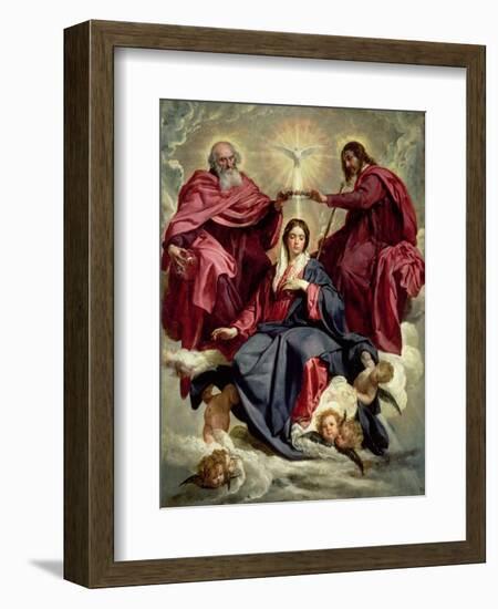 Coronation of the Virgin, circa 1641-42-Diego Velazquez-Framed Giclee Print