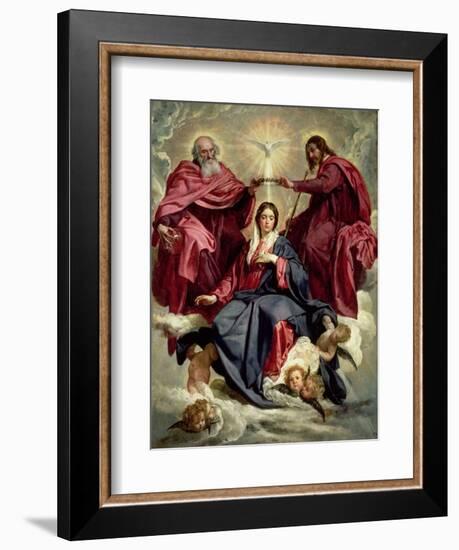 Coronation of the Virgin, circa 1641-42-Diego Velazquez-Framed Giclee Print