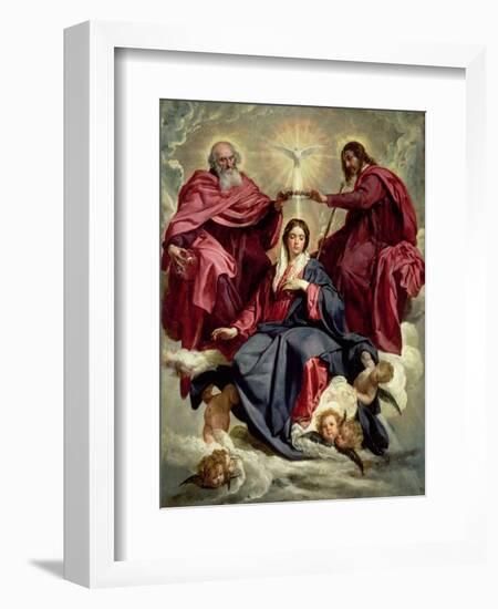 Coronation of the Virgin, circa 1641-42-Diego Velazquez-Framed Giclee Print