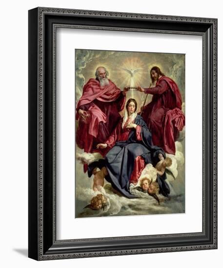 Coronation of the Virgin, circa 1641-42-Diego Velazquez-Framed Giclee Print