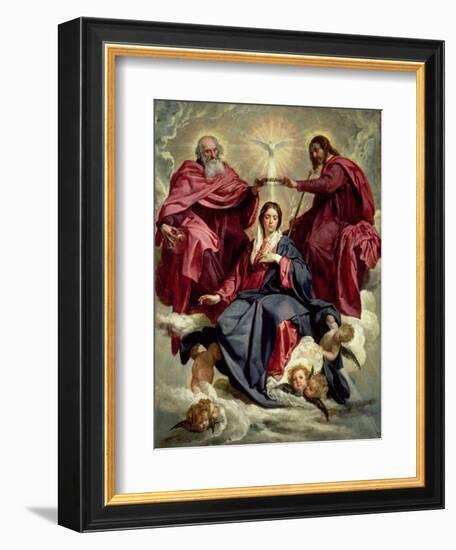 Coronation of the Virgin, circa 1641-42-Diego Velazquez-Framed Giclee Print