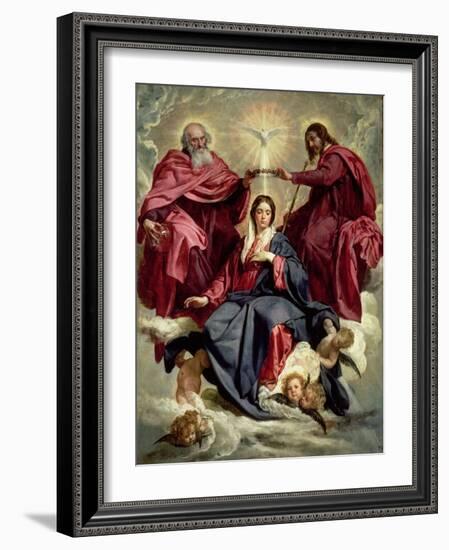 Coronation of the Virgin, circa 1641-42-Diego Velazquez-Framed Giclee Print