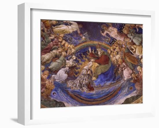 Coronation of the Virgin, Detail from the Life of the Virgin Cycle, 1466-1469-Filippo Lippi-Framed Giclee Print