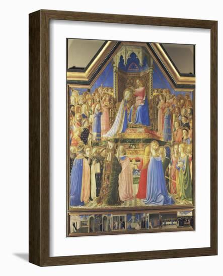 Coronation of the Virgin, from the Altarpiece from S. Domenico, Florence-Fra Angelico-Framed Giclee Print