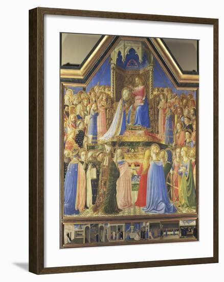 Coronation of the Virgin, from the Altarpiece from S. Domenico, Florence-Fra Angelico-Framed Giclee Print