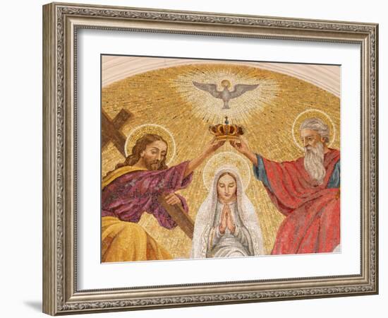 Coronation of the Virgin Mary, Basilica of Fatima, Fatima, Estremadura, Portugal, Europe-Godong-Framed Photographic Print