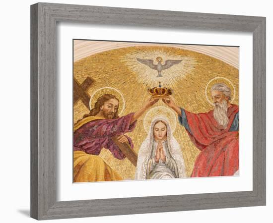 Coronation of the Virgin Mary, Basilica of Fatima, Fatima, Estremadura, Portugal, Europe-Godong-Framed Photographic Print