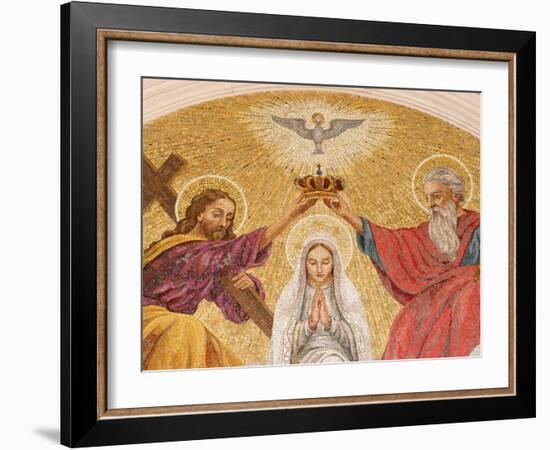 Coronation of the Virgin Mary, Basilica of Fatima, Fatima, Estremadura, Portugal, Europe-Godong-Framed Photographic Print