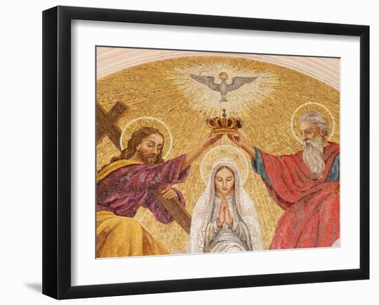 Coronation of the Virgin Mary, Basilica of Fatima, Fatima, Estremadura, Portugal, Europe-Godong-Framed Photographic Print