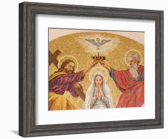 Coronation of the Virgin Mary, Basilica of Fatima, Fatima, Estremadura, Portugal, Europe-Godong-Framed Photographic Print