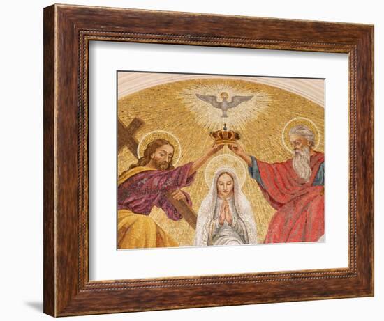 Coronation of the Virgin Mary, Basilica of Fatima, Fatima, Estremadura, Portugal, Europe-Godong-Framed Photographic Print