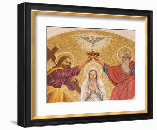 Coronation of the Virgin Mary, Basilica of Fatima, Fatima, Estremadura, Portugal, Europe-Godong-Framed Photographic Print