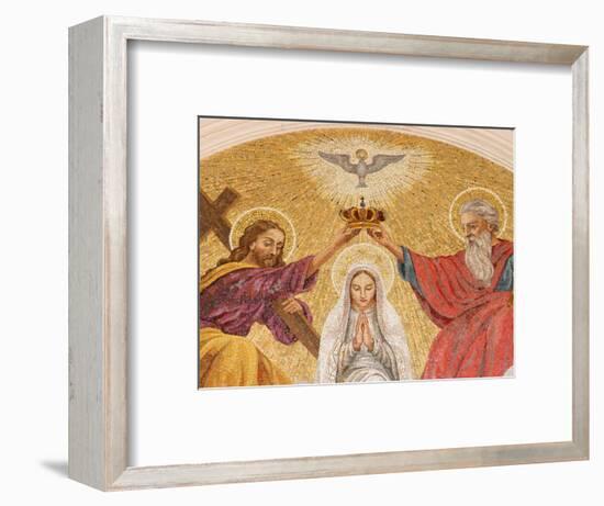 Coronation of the Virgin Mary, Basilica of Fatima, Fatima, Estremadura, Portugal, Europe-Godong-Framed Photographic Print