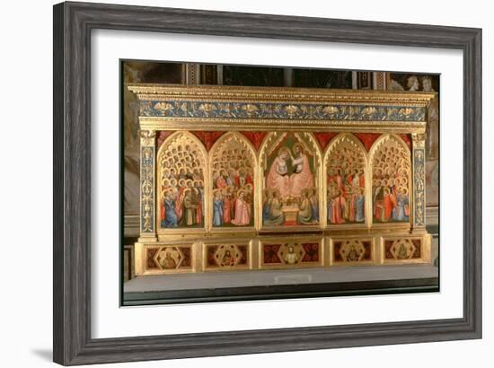 Coronation of the Virgin Polyptych-Giotto di Bondone-Framed Giclee Print