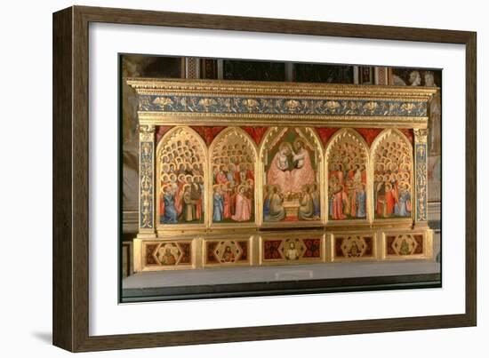 Coronation of the Virgin Polyptych-Giotto di Bondone-Framed Giclee Print