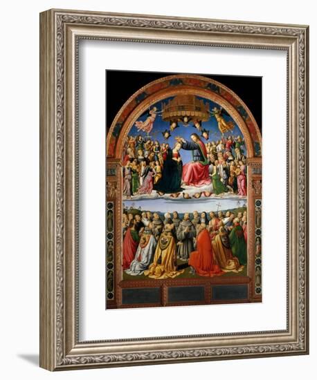 Coronation of the Virgin with Angels and Saints-null-Framed Giclee Print