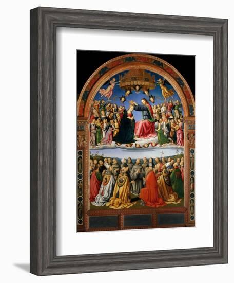 Coronation of the Virgin with Angels and Saints-null-Framed Giclee Print