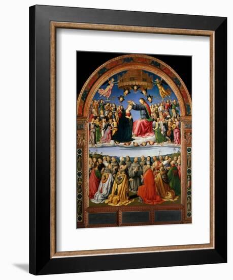 Coronation of the Virgin with Angels and Saints-null-Framed Giclee Print