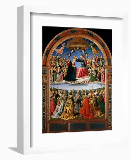 Coronation of the Virgin with Angels and Saints-null-Framed Giclee Print