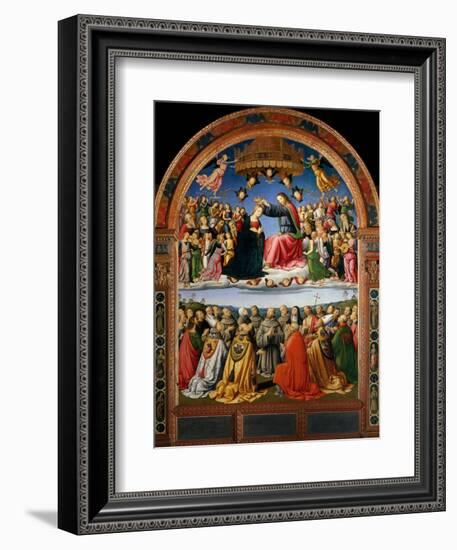 Coronation of the Virgin with Angels and Saints-null-Framed Giclee Print