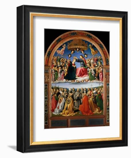 Coronation of the Virgin with Angels and Saints-null-Framed Giclee Print
