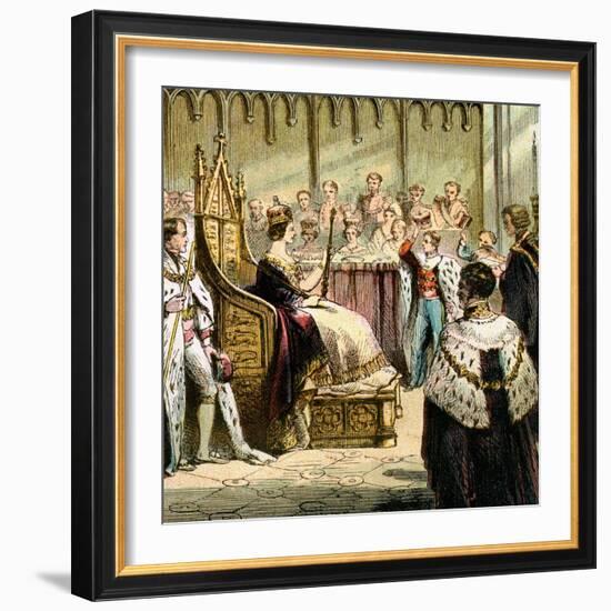 Coronation of Victoria, 1837-null-Framed Giclee Print